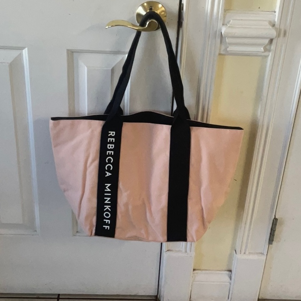 Rebecca Minkoff Pink and Black Tote Bag